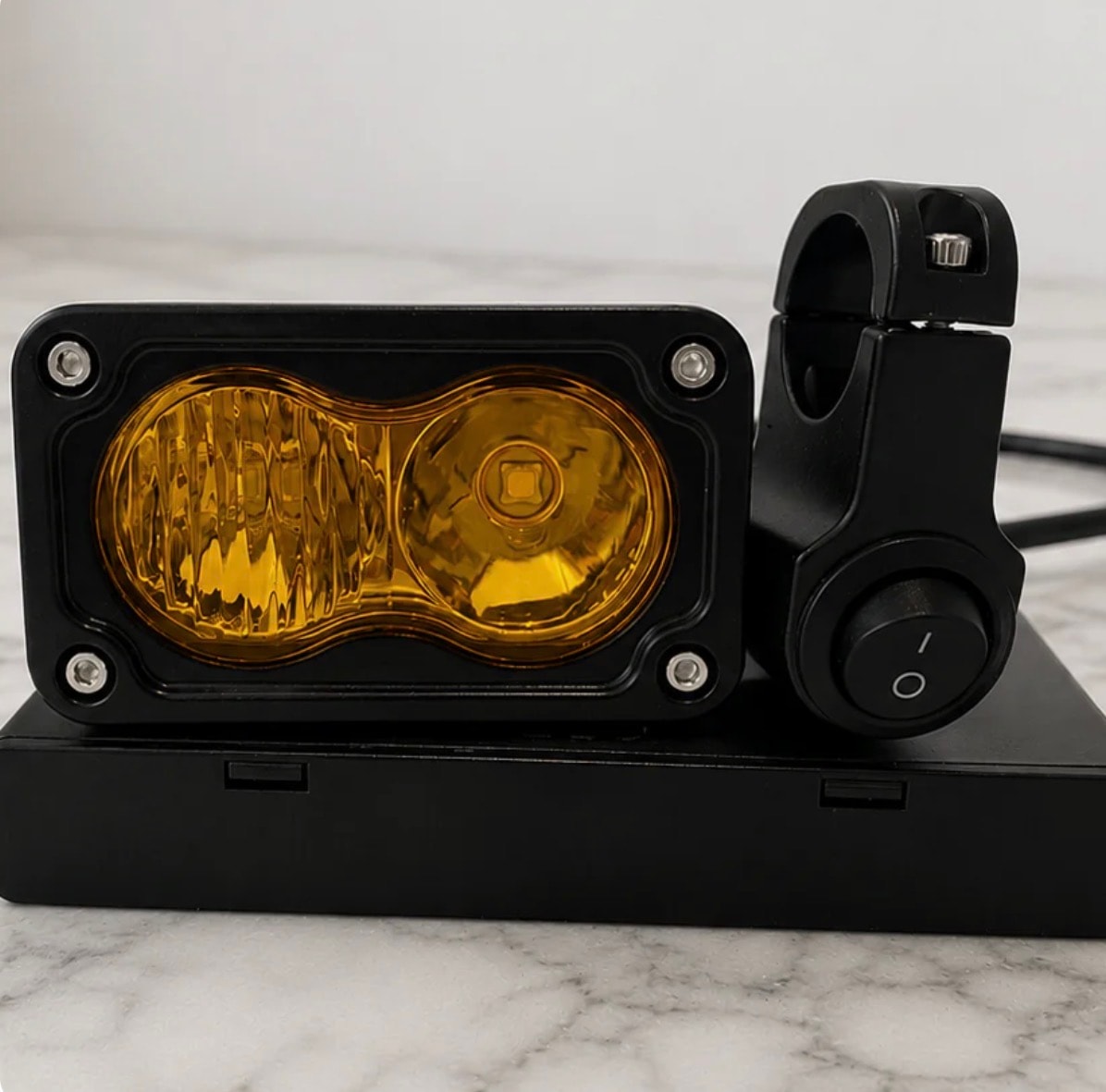 Yellow Tinted Baja light 2 battery covers